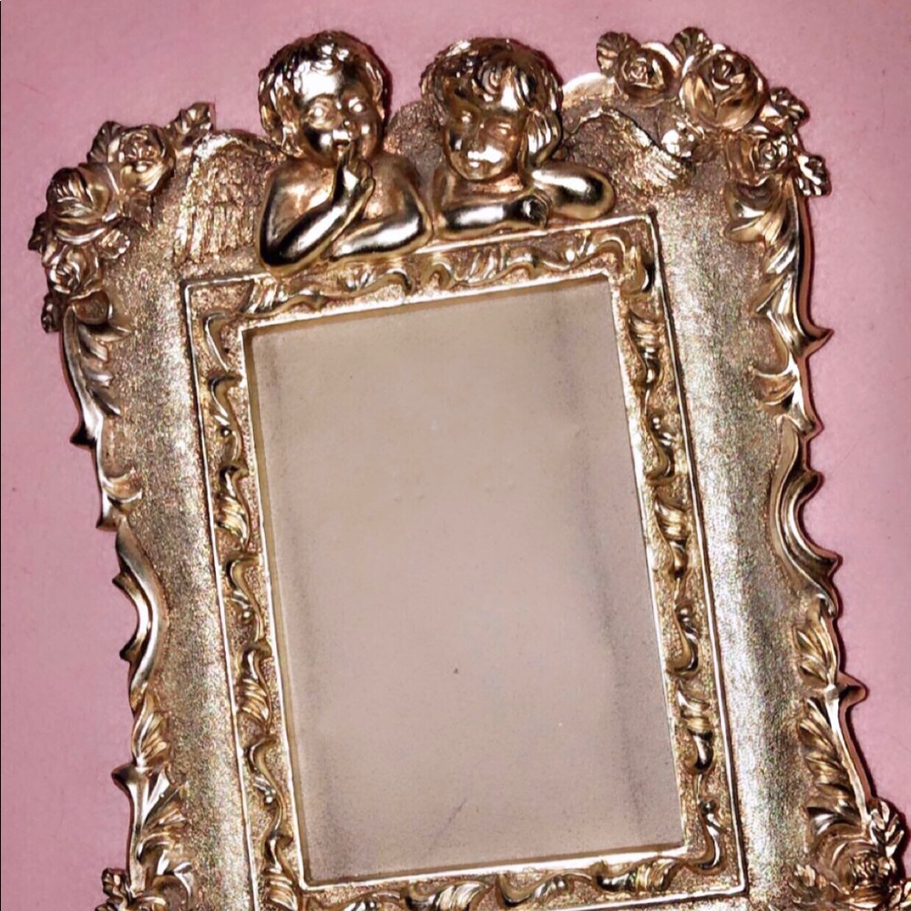 Vintage gold cherub picture frame
